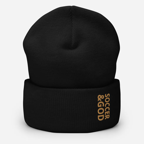 Soccer &God Zest Cuffed Beanie